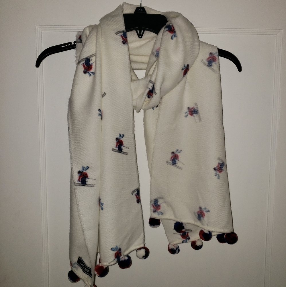 Lands End Skier CashTouch Pom Scarf